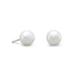 White Cultured Freshwater Pearl (6 to 7mm) Post Earrings