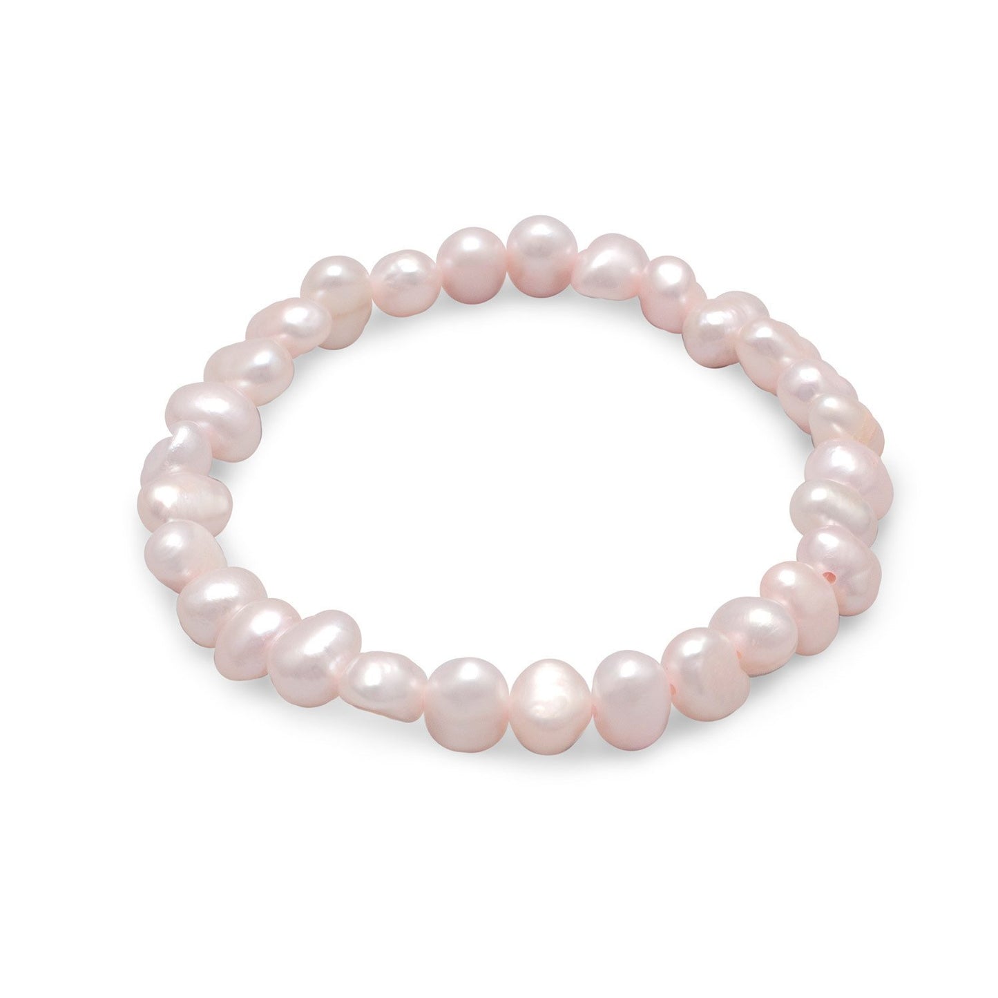 Pink Cultured Freshwater Pearl Stretch Bracelet