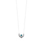 18" Oxidized Turquoise Crescent Necklace