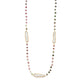 24"  14 Karat Gold Plated Tourmaline and Cultured Freshwater Pearl Necklace