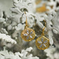 14 Karat Gold Plated Sand Dollar French Wire Earrings