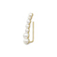 14 Karat Gold Plated Graduated Cultured Freshwater Pearl Ear Climbers