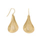 14 Karat Gold Plated Spoon Design French Wire Earrings