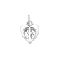 Heart Charm with Baby Footprints