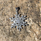 Rhodium Plated CZ Snowflake Pendant
