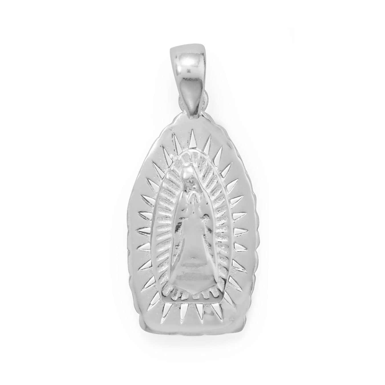 Oblong Mother Mary Pendant