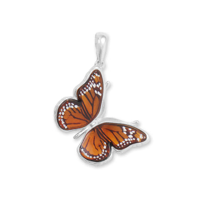 Handcrafted Baltic Amber Monarch Butterfly Pendant