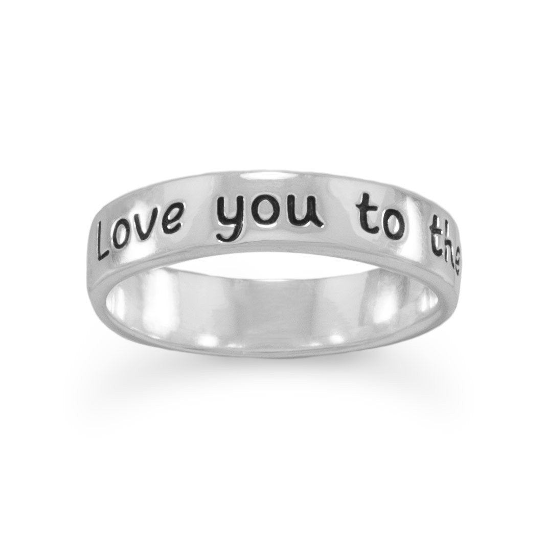 "Love you to the moon and back" Ring