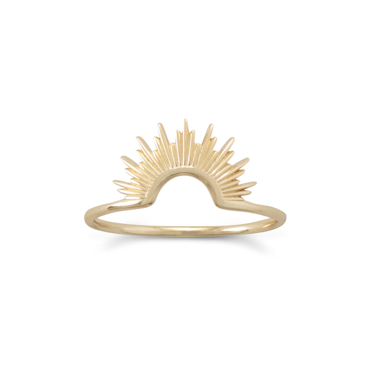 14 Karat Gold Plated Sunburst Ring