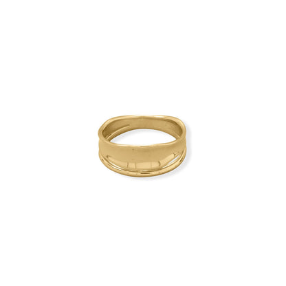 14 Karat Gold Plated Split Design Ring