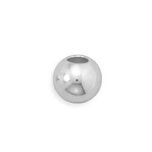 8mm Sterling Silver Bead with 4mm Hole