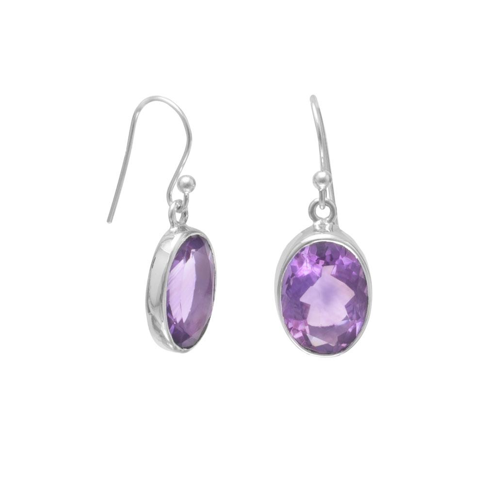 Powerful Purple! Oval Amethyst Earrings