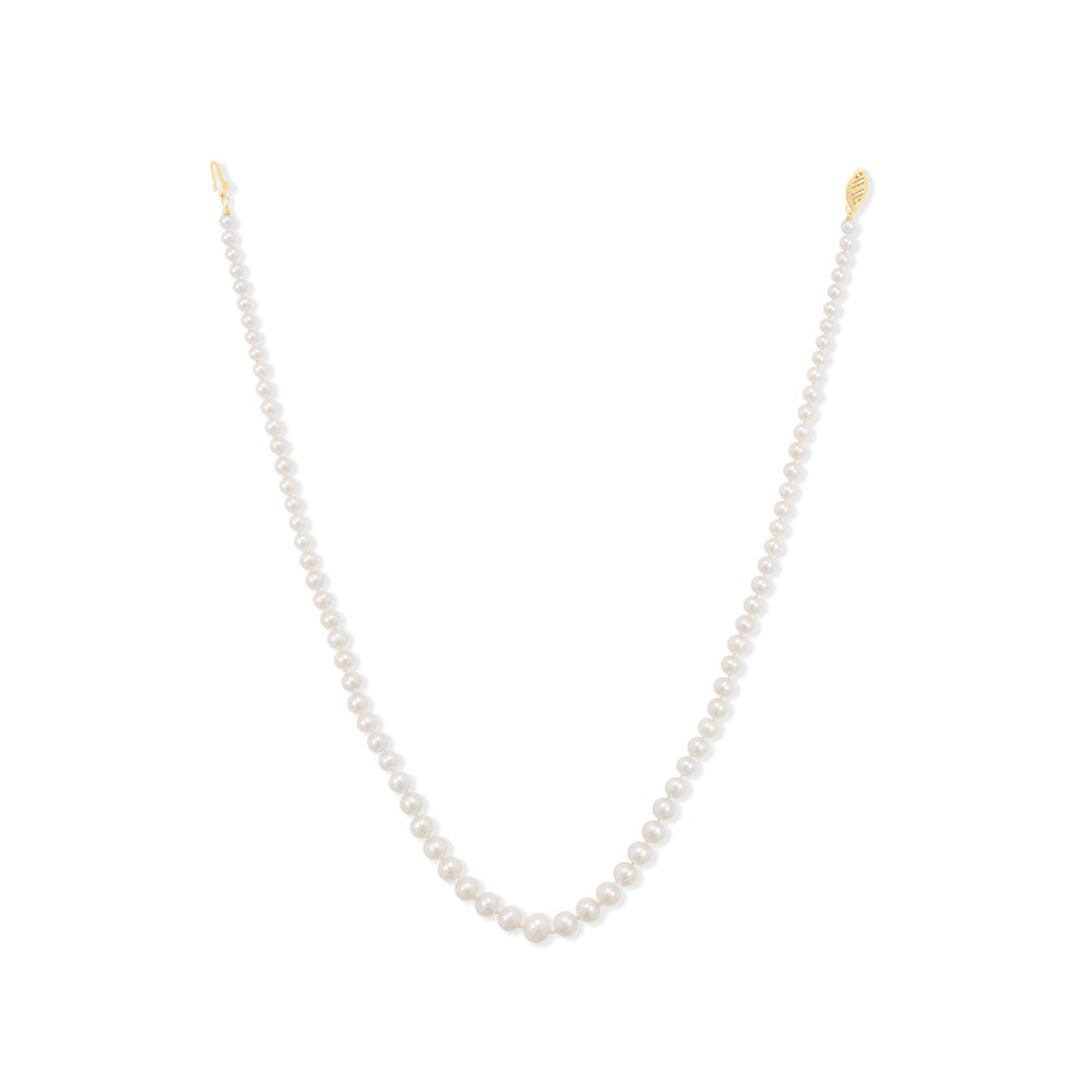 14 Karat Gold Graduated Cultured Freshwater Pearl Necklace
