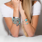 Expandable Heart Charm Fashion Bangle Bracelet